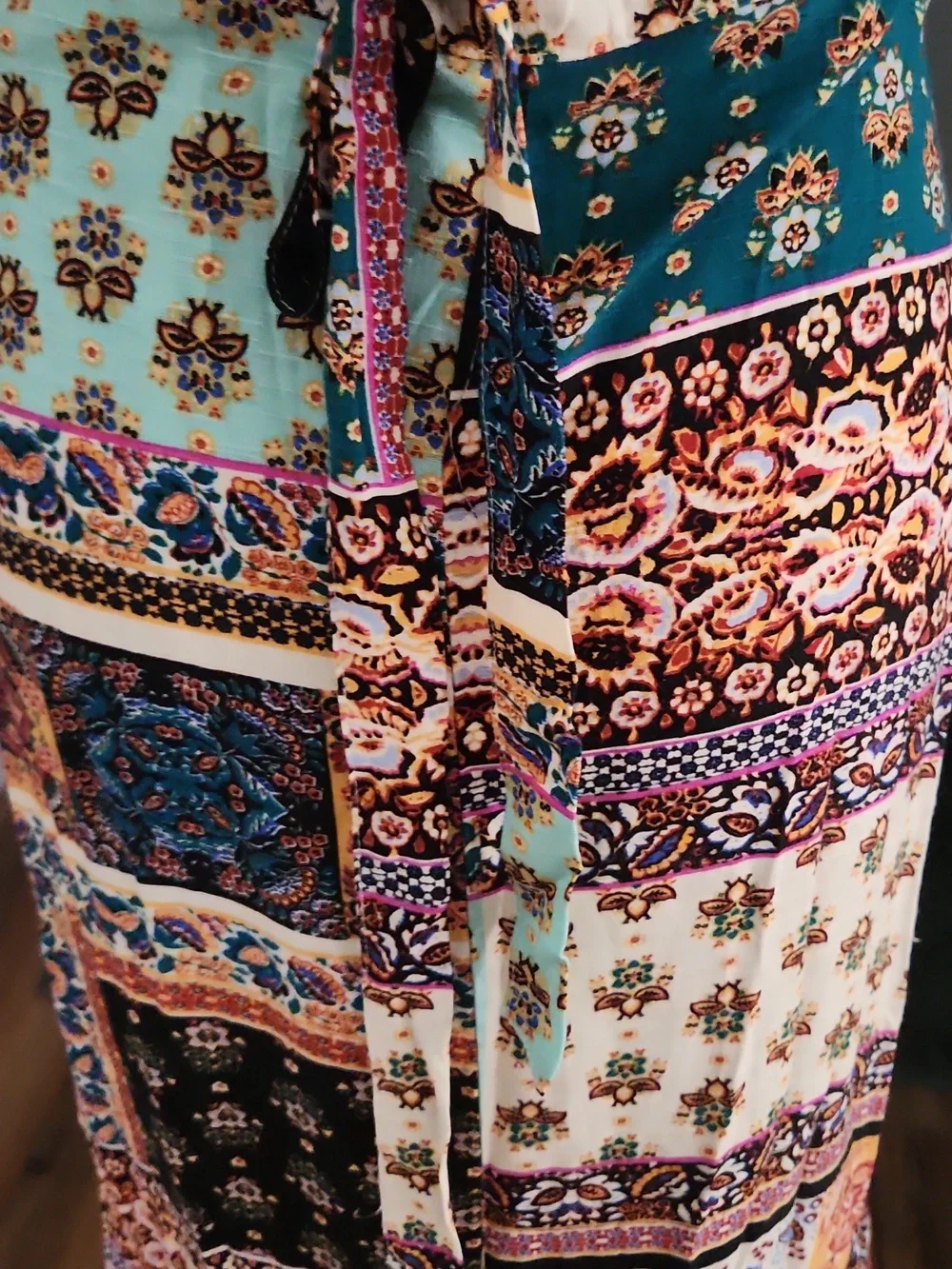 Living Doll Boho Print Maxi Skirt